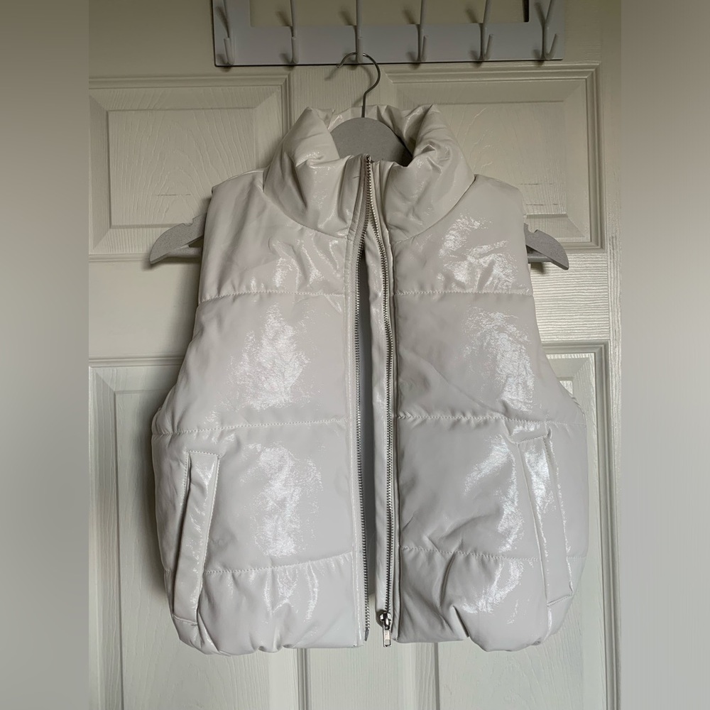 White puffy vest